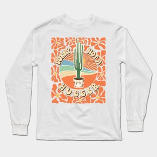 Mothers day plant  lover groovy sarcastic cactus funny saying Long Sleeve T-Shirt
